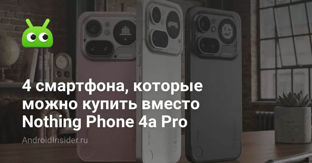 4 смартфона, которые можно купить вместо Nothing Phone 4a Pro