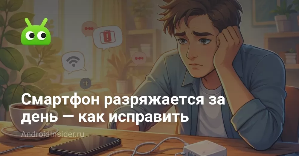 Смартфон разряжается за день — как исправить