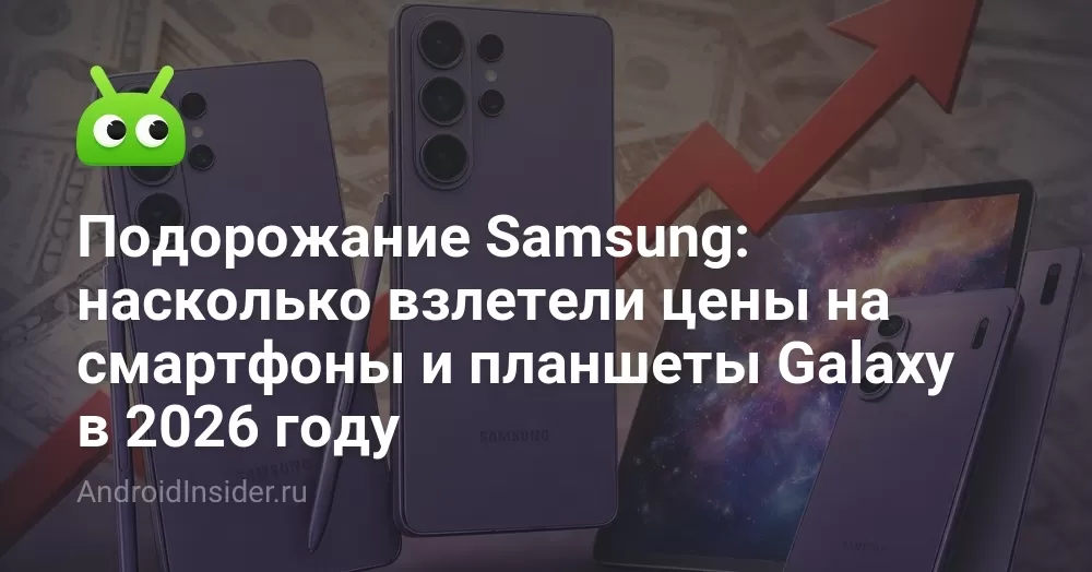Подорожание Samsung: насколько взлетели цены на смартфоны и планшеты Galaxy в 2026 году