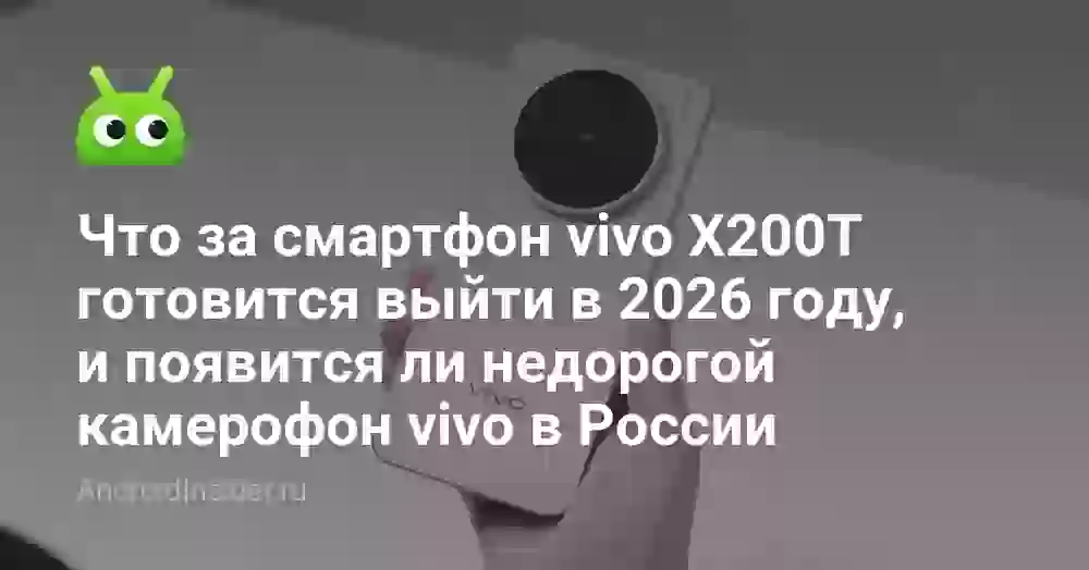 Что за смартфон vivo X200T готовится выйти в 2026 году, и появится ли недорогой камерофон vivo в России